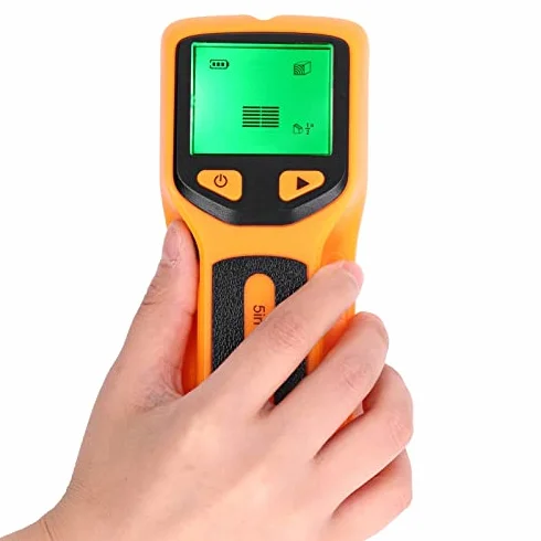 Wyszukiwarka 5 w 1 Skaner ścienny Wyświetlacz LCD Wykrywacz środka krawędzi do wykrywania metali z drutu AC (żółty)