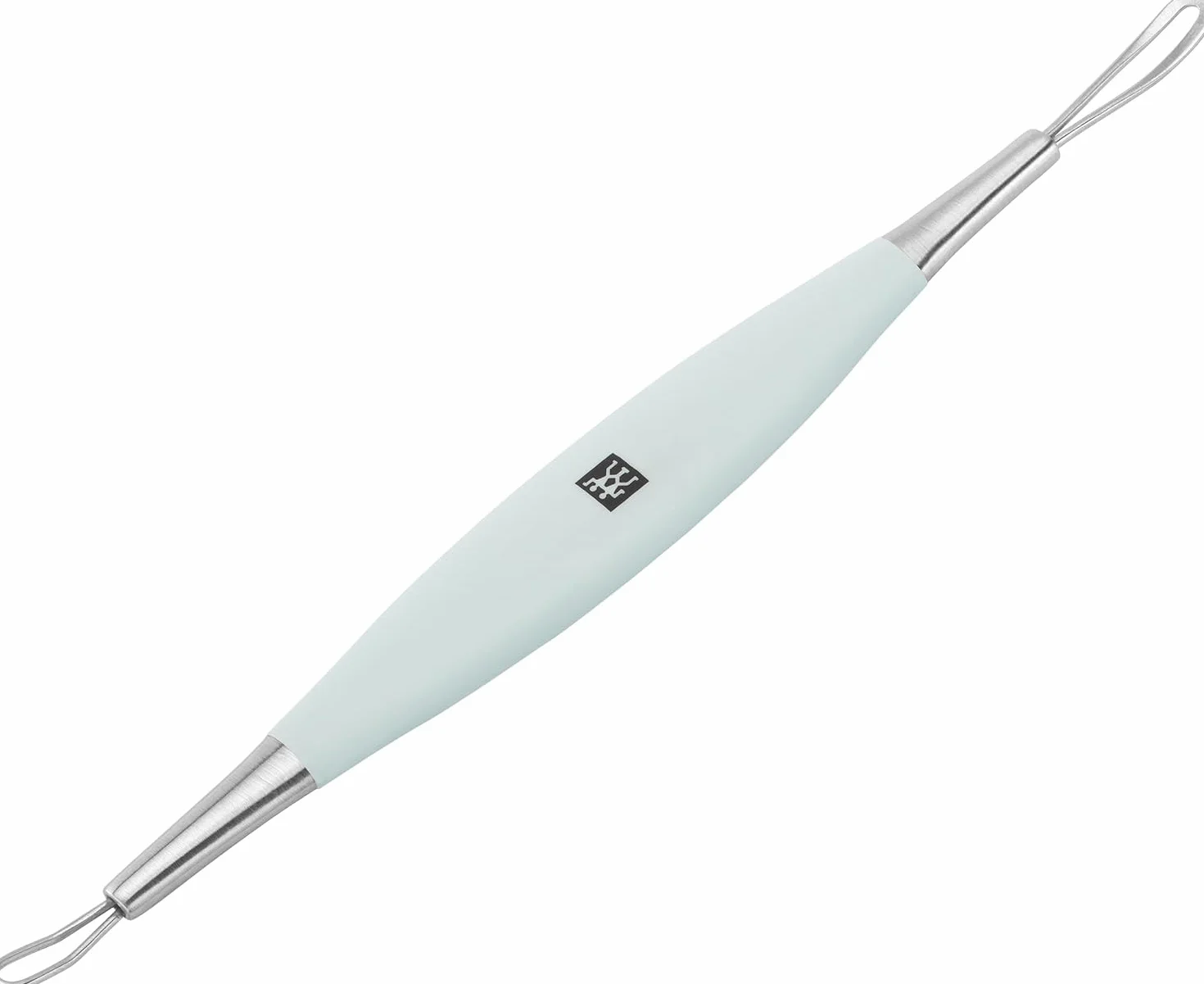ZWILLING Narzędzie do usuwania wągrów (delikatne i higieniczne usuwanie drobnych zanieczyszczeń skóry, dwa rozmiary pętli, miękki w dotyku uchwyt), premium, miętowy