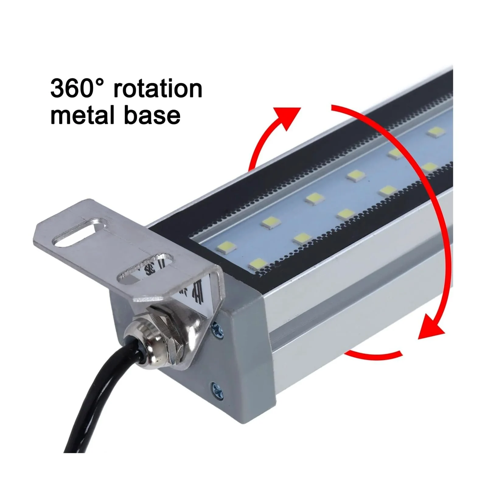 Lampa warsztatowa LED o mocy 5 W do 40, rura robocza maszyny CNC 24–36 V Oświetlenie przemysłowe narzędzi i tokarki do warsztatu/garażu(750MM,100-240V)