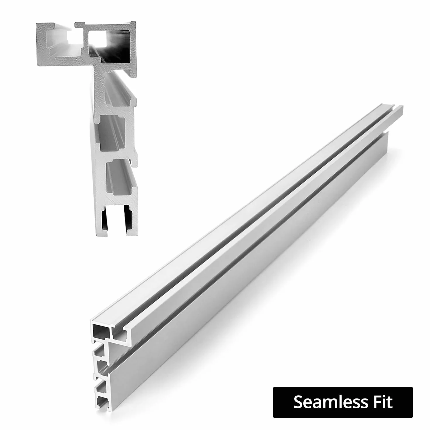 QWORK® prowadnice T Nut, 75 typ 800 mm prowadnica T-Nut, prowadnice kątowe, ze stopu aluminium, do obróbki drewna, piły tarczowej, mocowania ogrodzenia