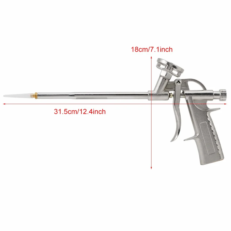 Pistolet Natryskowy do Pianki, 31,5 Cm 8 MPa 5 L/min Pistolet Natryskowy do Spieniania Pianki PU o Dużej Wytrzymałości Pistolet do Uszczelniania z Uchwytem Odpowiedni do Uszczelniania, Napełniania, Us