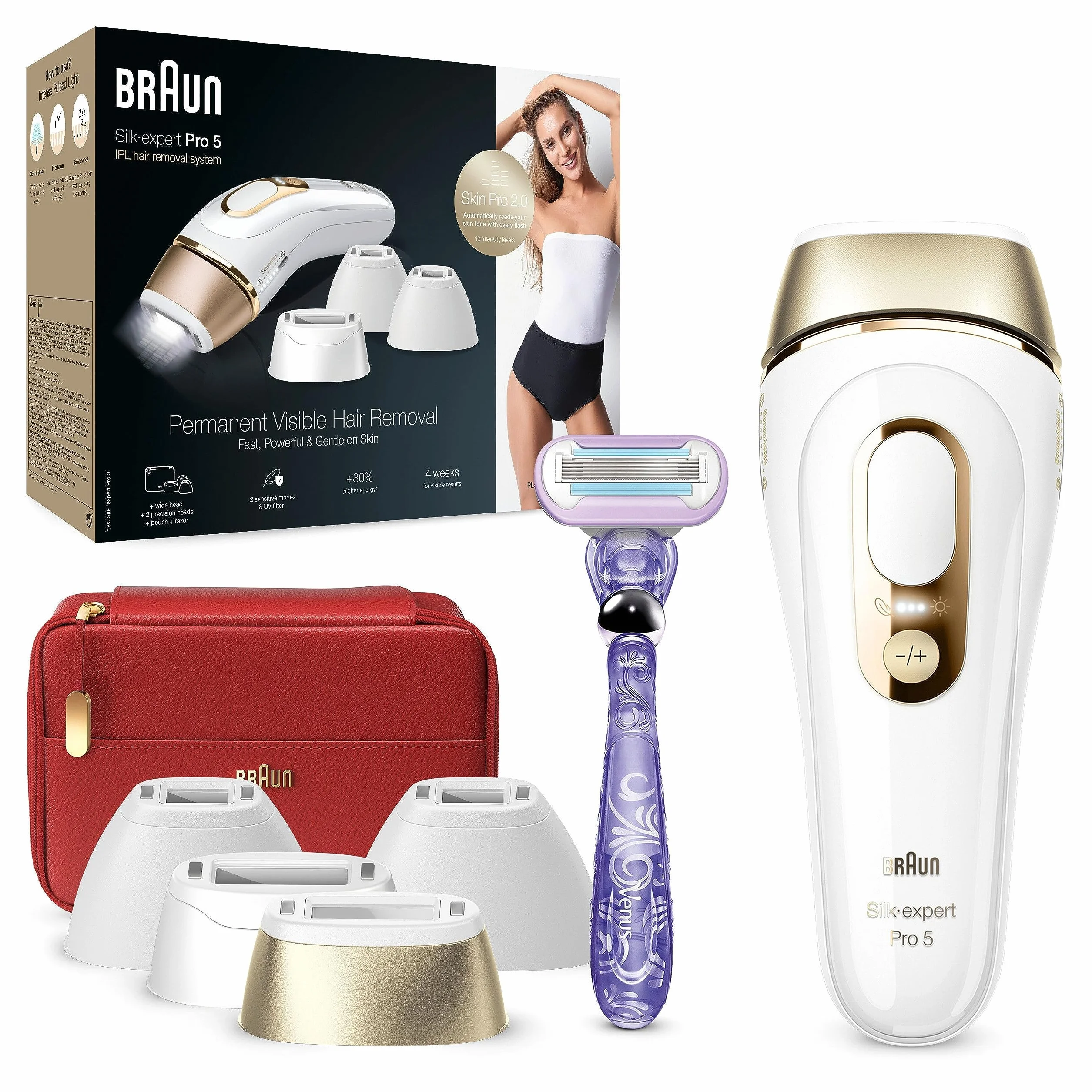Braun Ipl Silk Expert Pro 5 PL5387 Depilator, Biały, 2,79 x 24,64 x 16,51 cm; 1,33 kg
