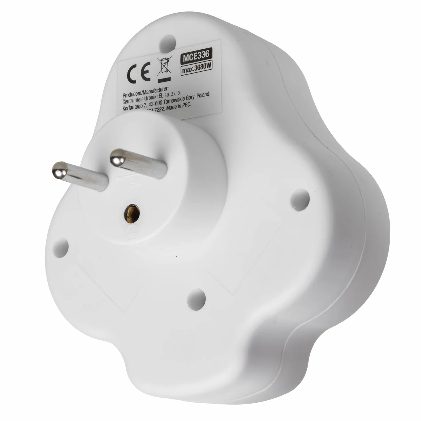 Gniazdko prądowe Maclean, rozgałęźnik z 2 gniazdami i USB A/C 2.4A, typu E, 2x16A, MCE336 E