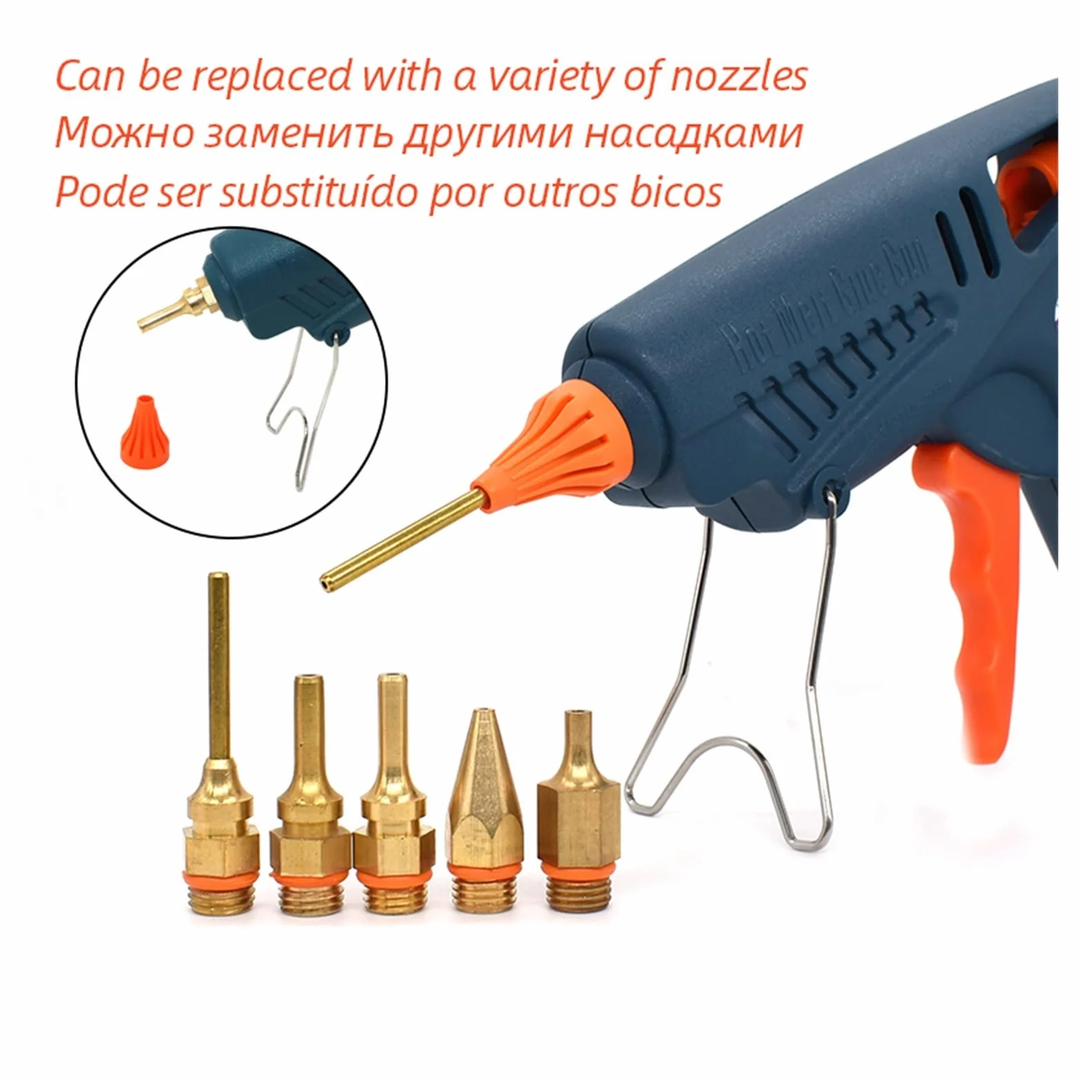 Pistolet na gorący klej, Pistolet do klejenia na gorąco 50 W/150 W 100 W dysza miedziana do 11mm klej w sztyfcie rękodzieło domowe DIY klej gorący pistolet torba na narzędzia(Tool Bag,100W)