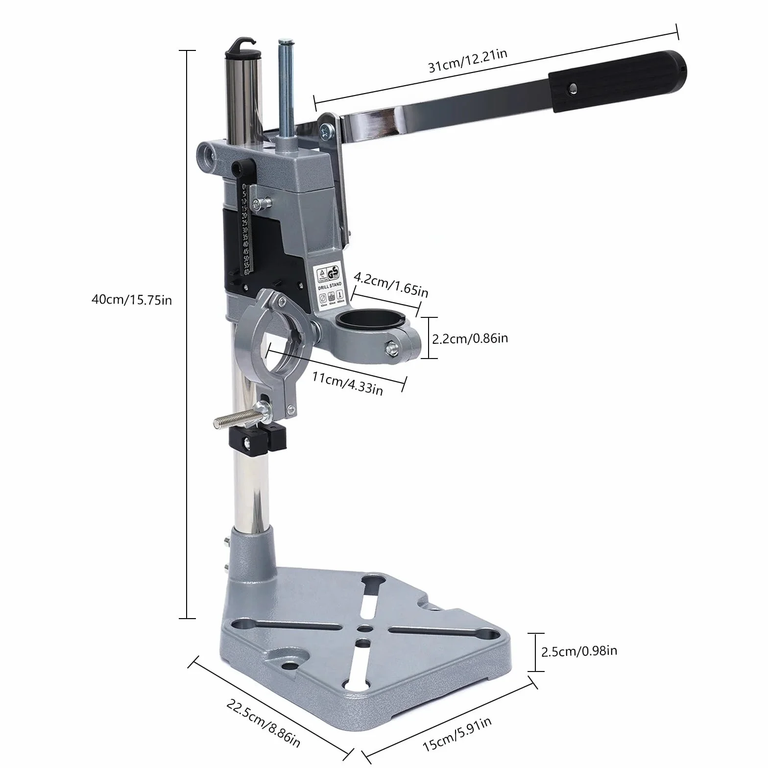 Regulowany zacisk stołowy Stojak na wiertarkę Narzędzie do naprawy stołu warsztatowego do ręcznego wiercenia(Double-hole Bracket)
