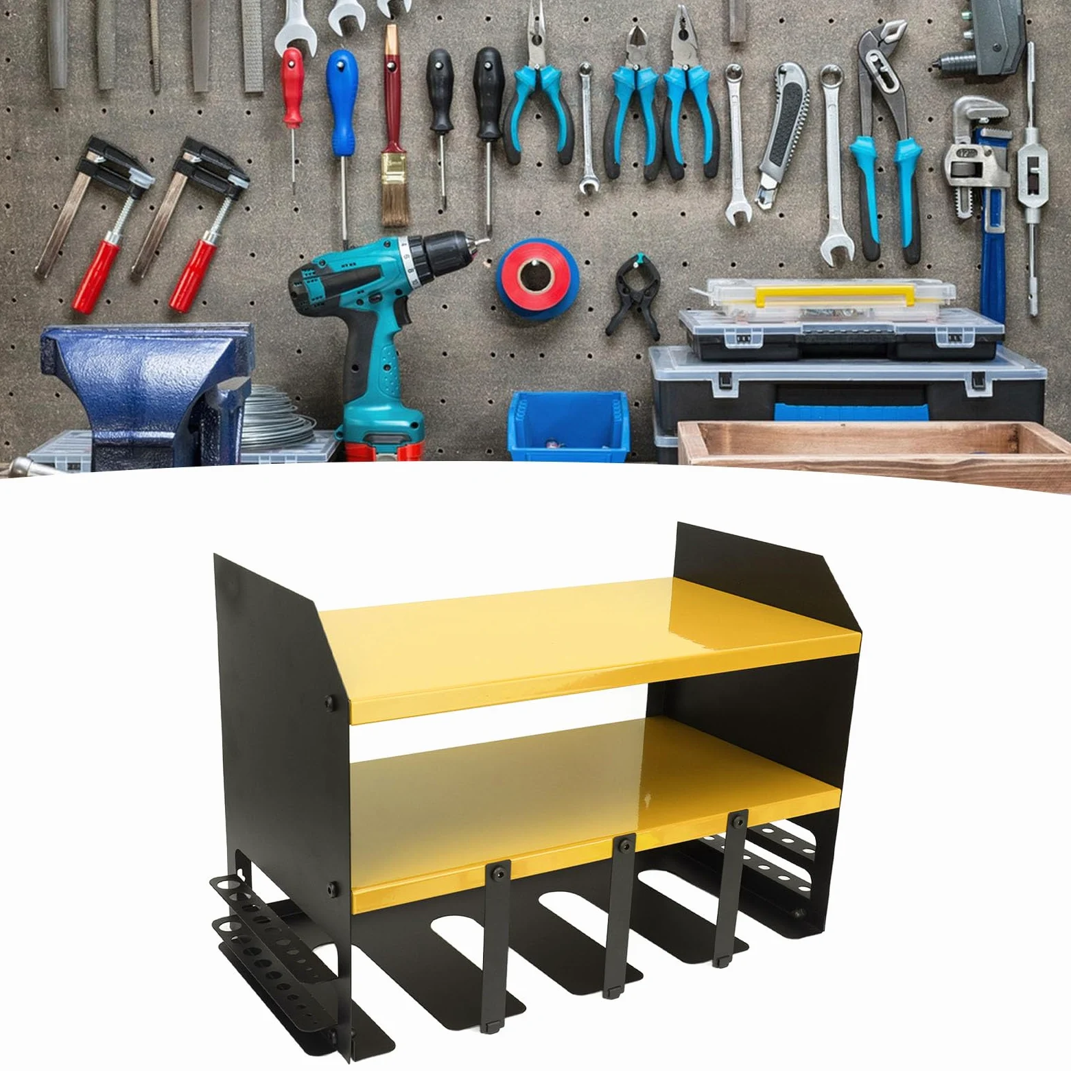 Organizer na Elektronarzędzia, Półka na Elektronarzędzia, Precyzyjny Uchwyt ścienny do Magazynu (BLUE) (BLACK) (czerwony) (YELLOW)
