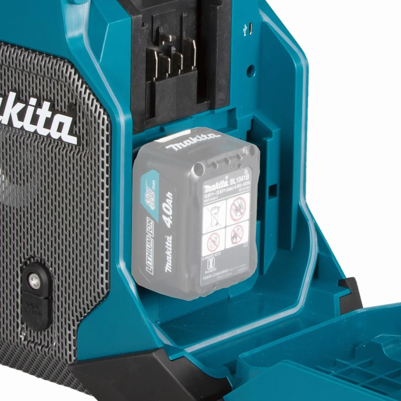 Makita MR007GZ akumulatorowe radio budowlane 18 V-40 V maks. (bez akumulatora, bez ładowarki), petrol