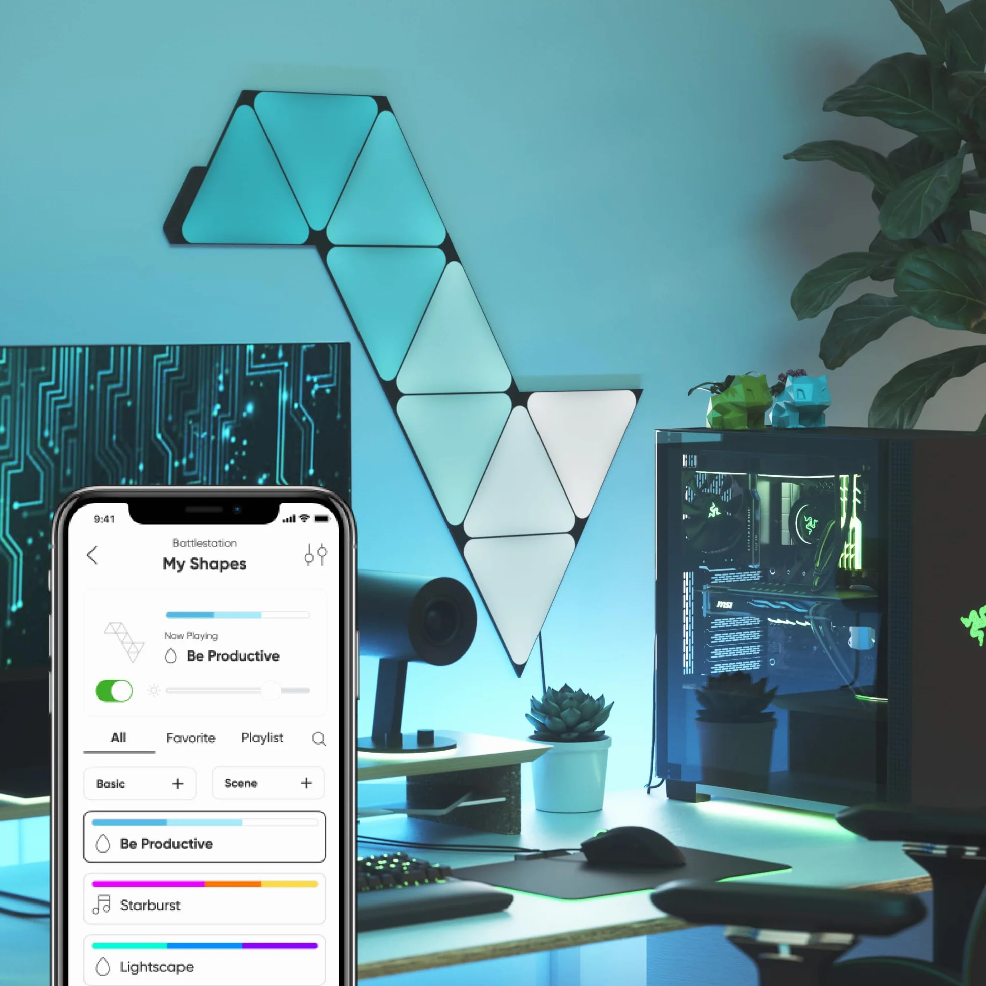 Nanoleaf Shapes Ultra Black Triangle Expansion Pack, 3 dodatkowe trójkąty LED - modułowe wewnętrzne kinkiety ścienne, inteligentne światła LED RGBW 16 M kolory WiFi, kompatybilne z Alexa