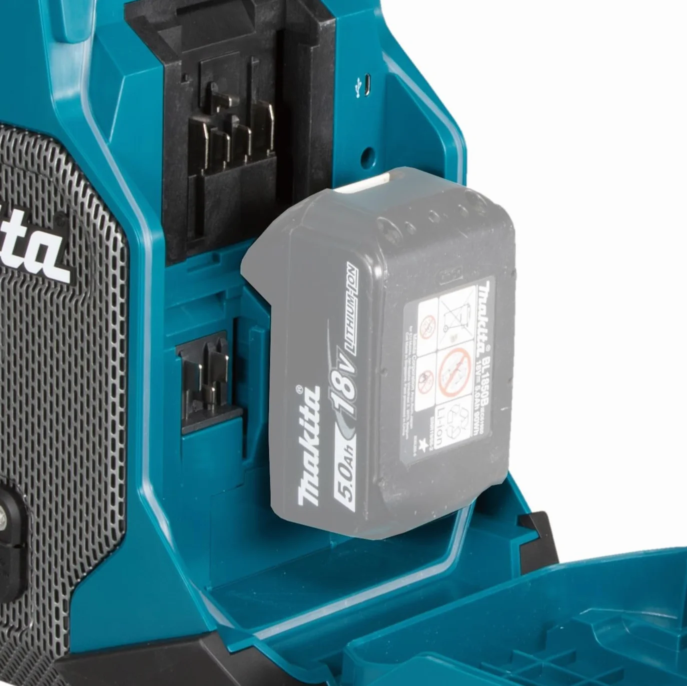 Makita MR007GZ akumulatorowe radio budowlane 18 V-40 V maks. (bez akumulatora, bez ładowarki), petrol