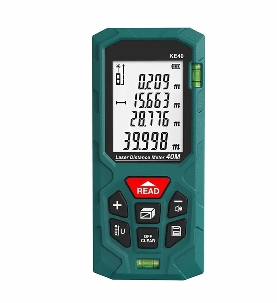 Cyfrowa miarka laserowa 40M dalmierz laserowy dokładny miernik odległości ruletka konstrukcyjna Trena Lazer dalmierz(KE50G 50M)