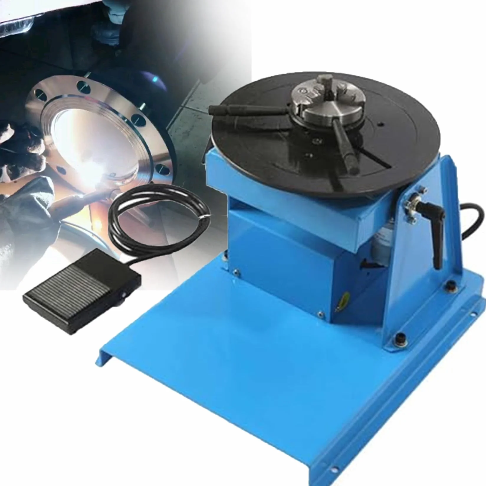 Gramofon pozycjonujący spawalniczy do uchwytu tokarskiego, przenośna spawarka do kołnierzy, narzędzie do spawania z regulowanym kątem, wytrzymałe urządzenie spawalnicze