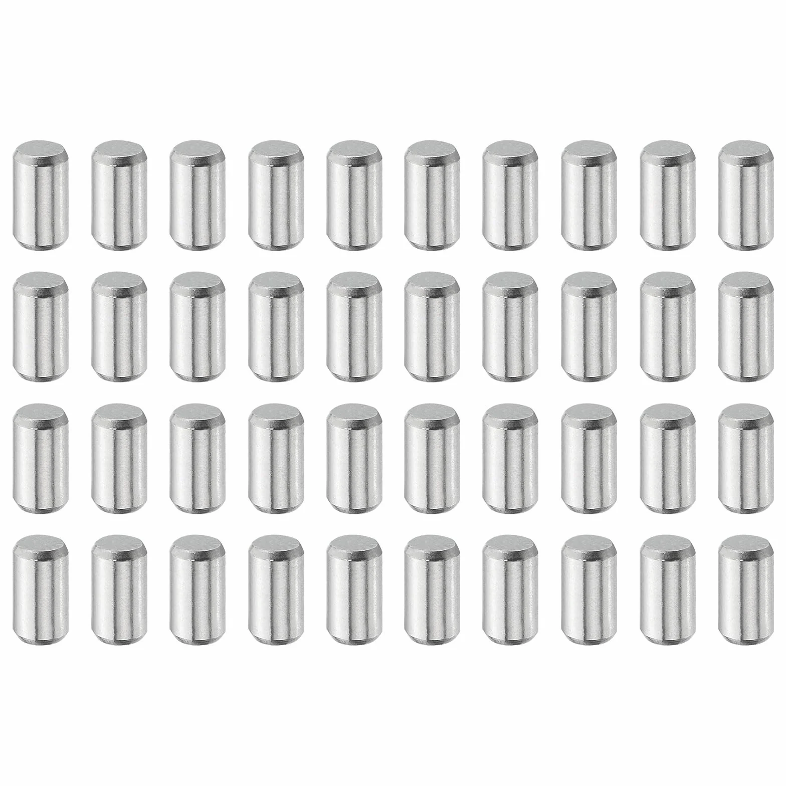 QUARKZMAN 40 szt. 5 mm x 10 mm drewniane kołki, cylindryczne kołki ze stali nierdzewnej 316L uchwyt półka pin pin mocowanie elementów półek srebrny ton