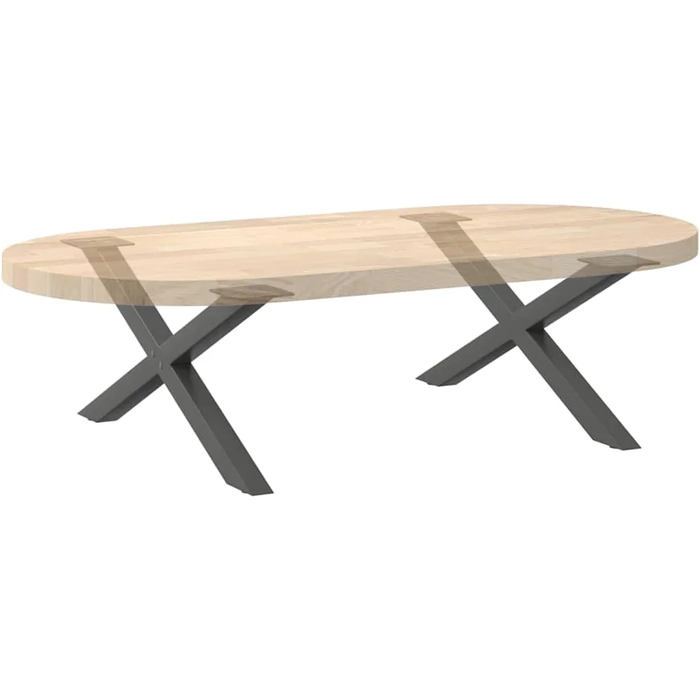 Nogi stolika kawowego X 2 sztuki antracyt 70 x 30-31 cm stal | Wstępnie wywiercony wspornik, w zestawie śruby, regulowane nóżki, nowoczesny geometryczny design