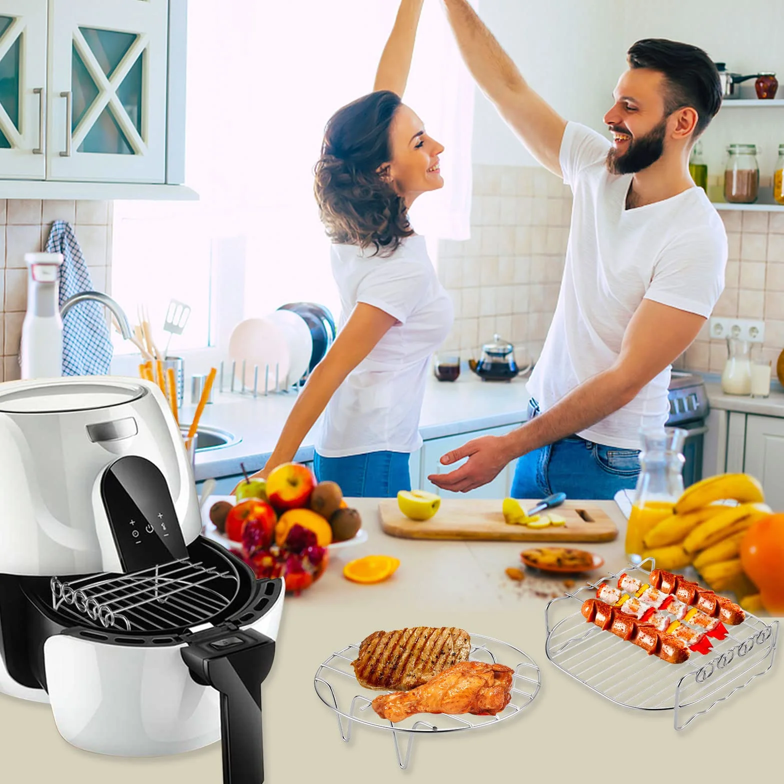 Akcesoria do frytkownicy powietrznej Airfryer ze stali nierdzewnej 304, grill tostowy