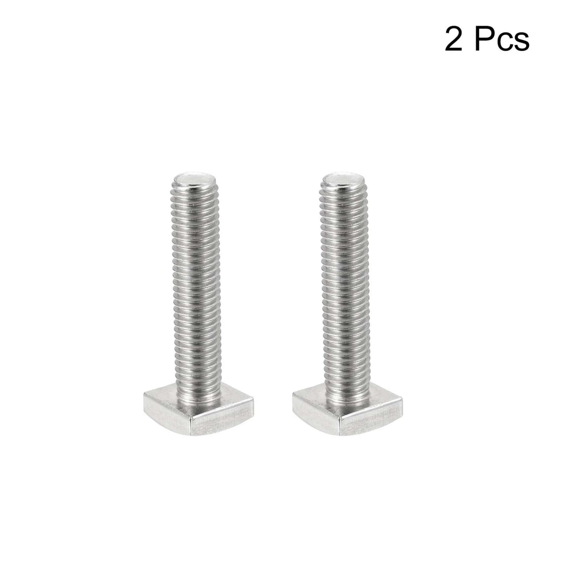 sourcing map 2 sztuki śrub czworokątnych M6 x 30 mm klasa C czworokątny śruba maszynowa z pełnym gwintem ze stali nierdzewnej 304