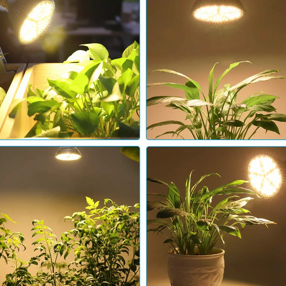 MILYN Żarówka LED do uprawy 100 W, słoneczna, pełne spektrum, 150 diod LED, E27, dla roślin, hydroponicznych, sukulentów, warzyw i kwiatów