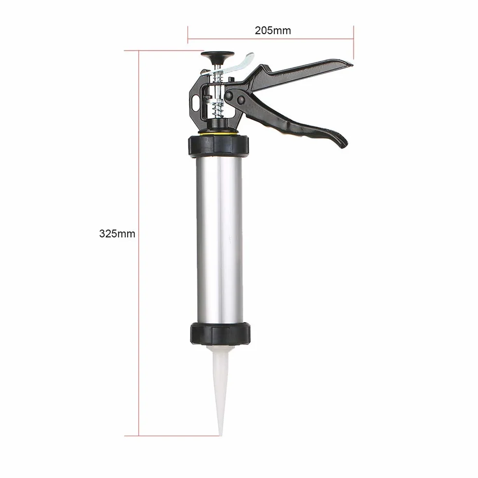 Pistolet do uszczelniania ze stopu aluminium 300 ml, pistolet do klejenia szkła Elastyczny pistolet do miękkiego silikonu do majsterkowania