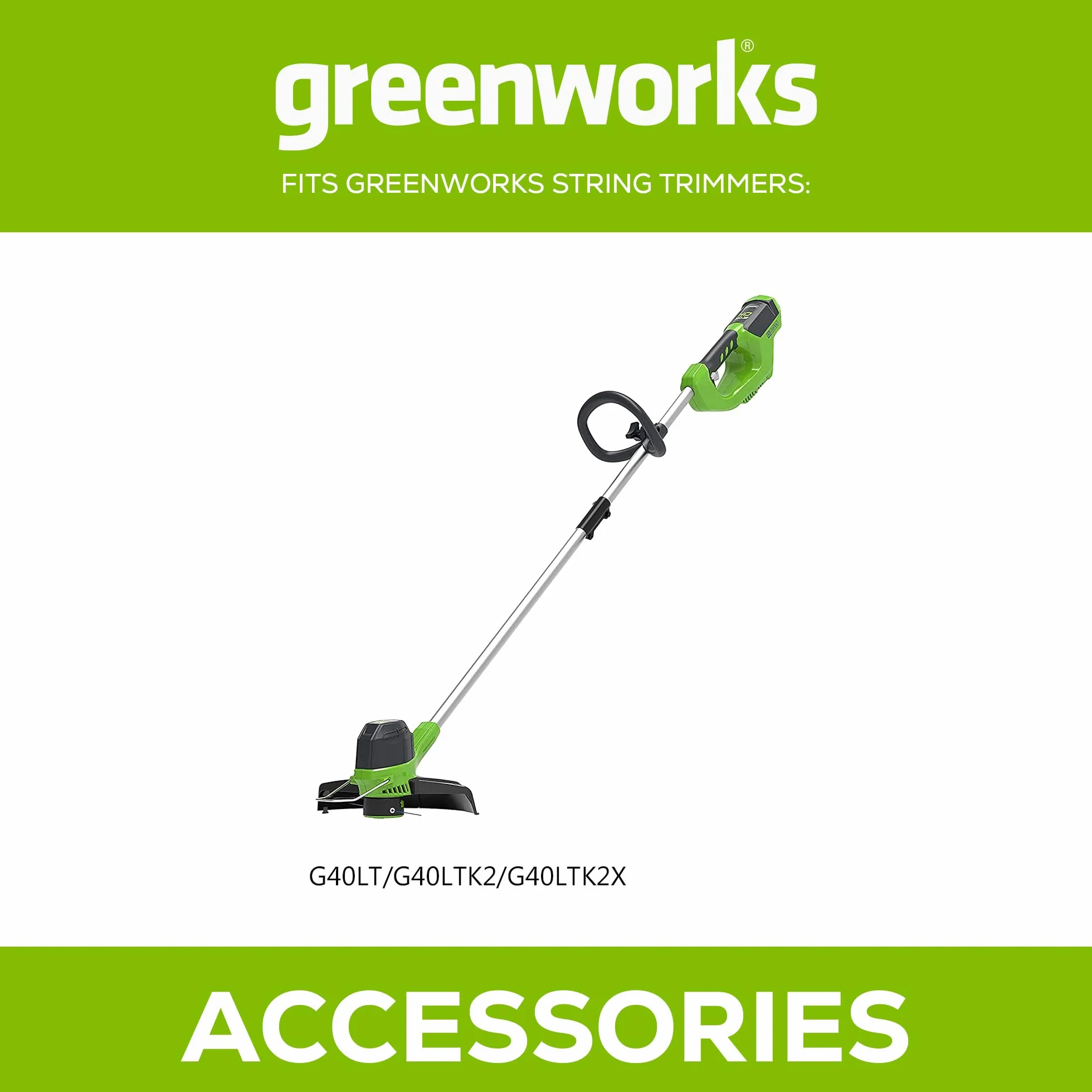 Greenworks Szpula z podwójną żyłką do podkaszarki do trawy (średnica żyłki 1,65mm, 4,8m sznurka na szpulę pasującą do podkaszarki do trawy Greenworks z serii 40 V, 3 szt. w dostawie)