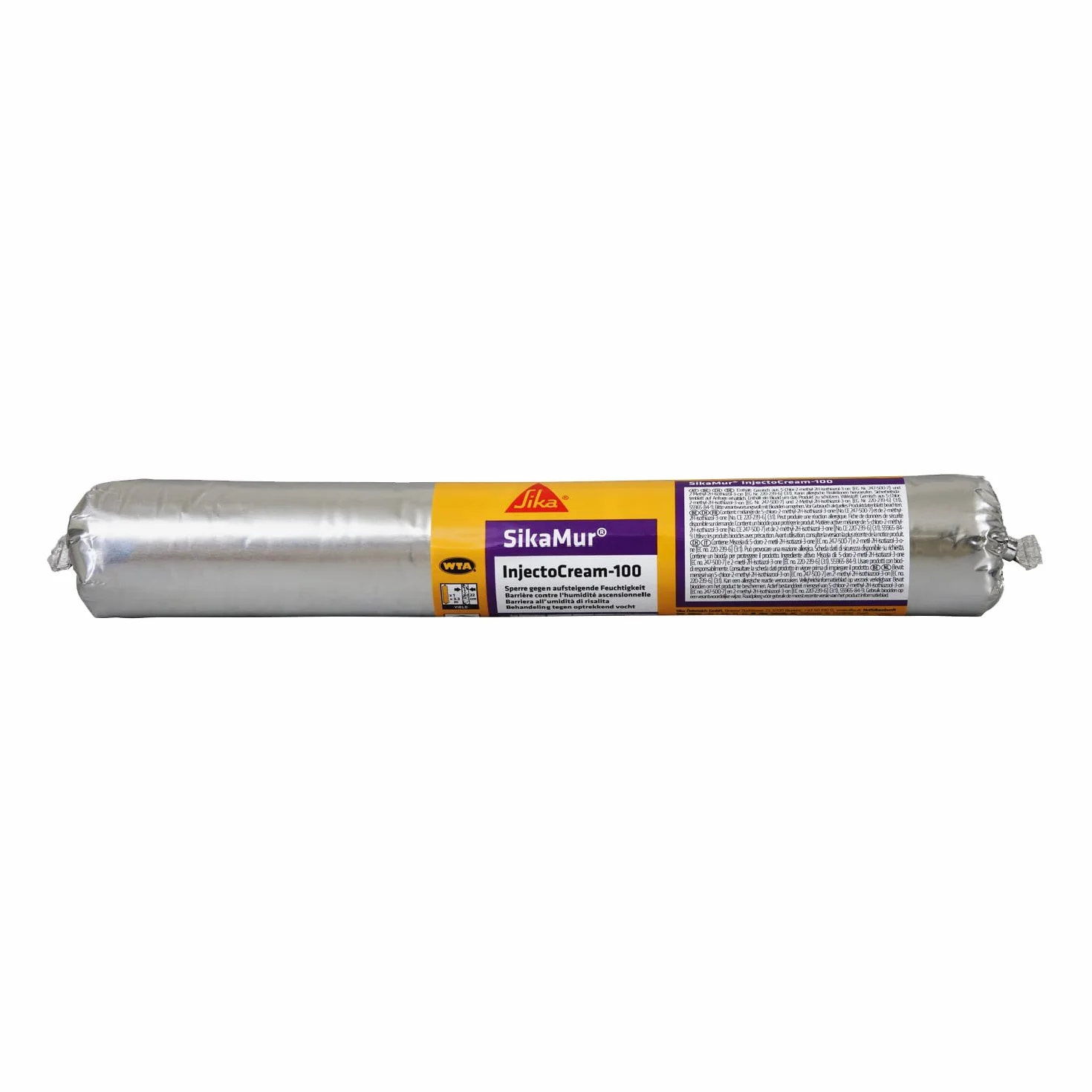 Sika - Krem iniekcyjny - Sikamur InjectoCream-100 - Zapobiega podciąganiu wilgoci w ścianach - Bez użycia specjalistycznych pomp - Biały - 560 ml