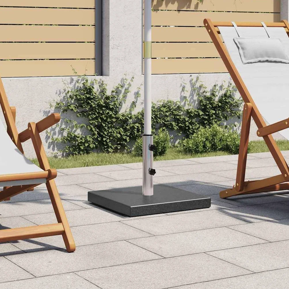 vidaXL Kwadratowa podstawa pod parasol, granitowa, 28,5 kg, czarna