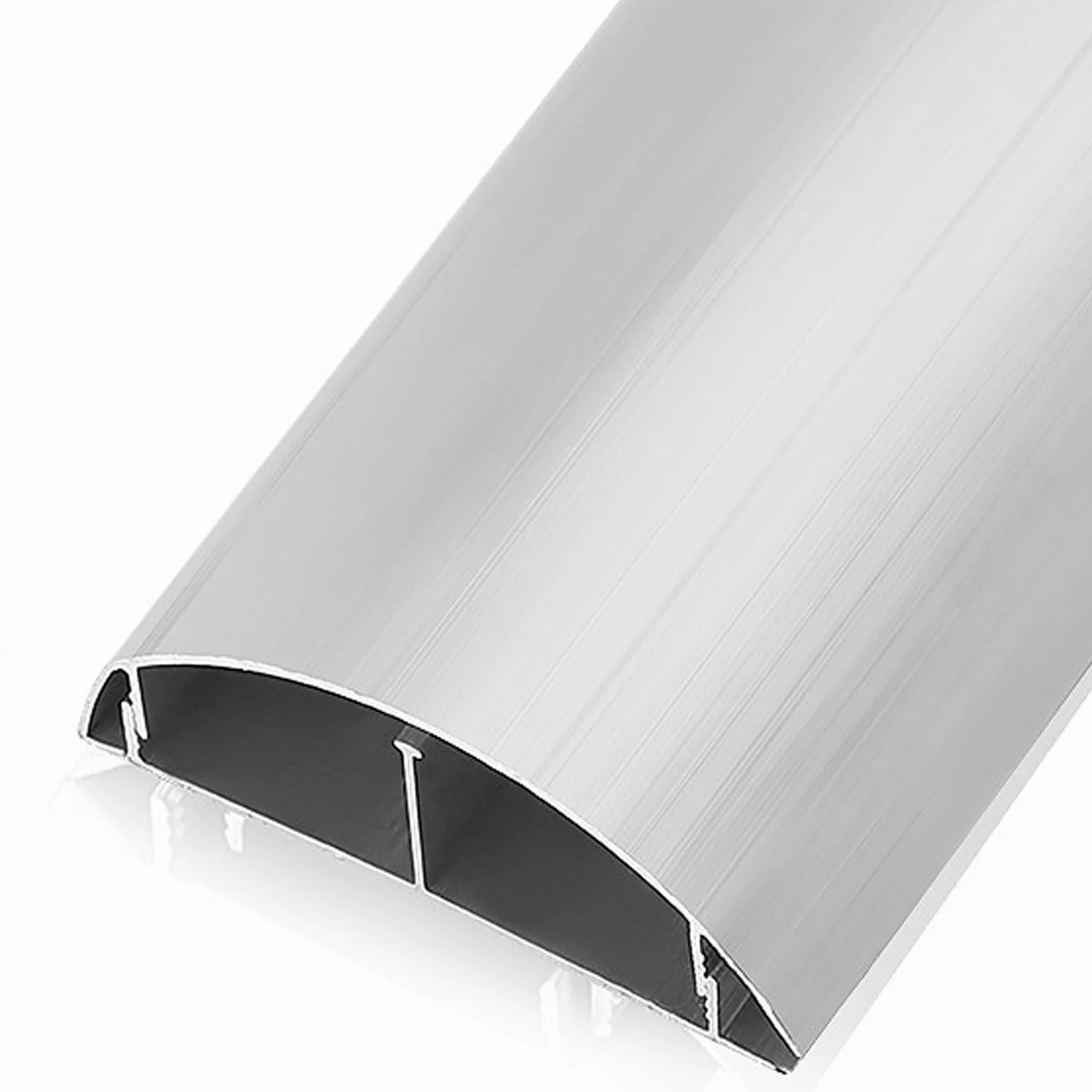 Zestaw do układania kabli, półokrągły samoprzylepny narożnikowy kanał kablowy, aluminiowy, osłona przewodów głośnikowych, montażu ściennego w telewizorach, kanału kablowego(12#)
