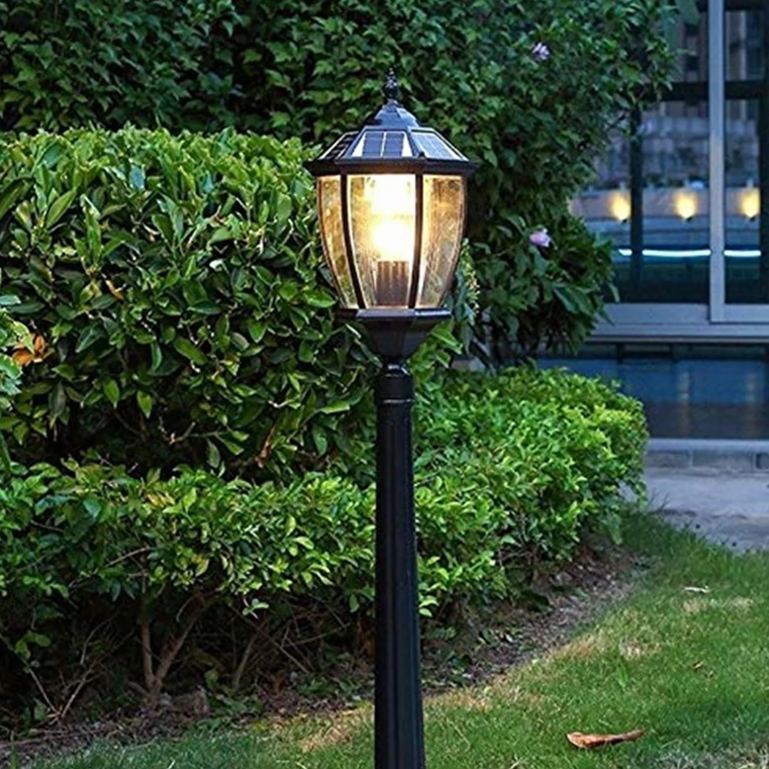Solarne lampy słupkowe lampy na zewnątrz wiktoriańskie antyczne zewnętrzne solarne lampy uliczne wodoodporne oświetlenie ogrodowe europejska ścieżka krajobrazowa lampa retro słup wysoki słup A