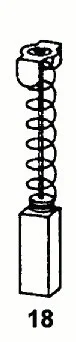 Szczotki węglowe do frezu stołowego VIRUTEX TM33L - 6,6 x 12 x 21 mm - 2,6 x 4,7 x 8,3 cala
