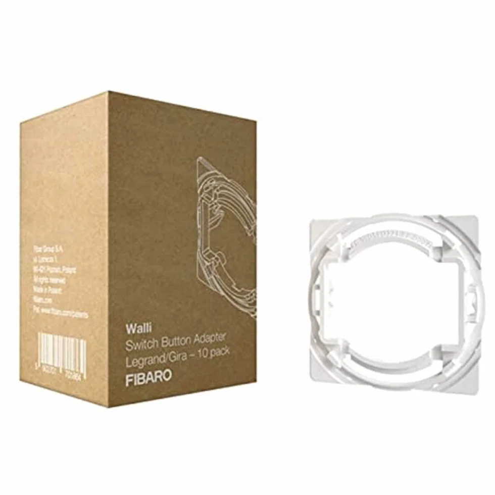 FIBARO Switch Button Adapter Legrand/Gira/adapter z przyciskiem zmiany biegów 10 sztuk, FG-WDSEU221-PP-0007, FG-WDSEU221-PP-0007 10 szt., biały