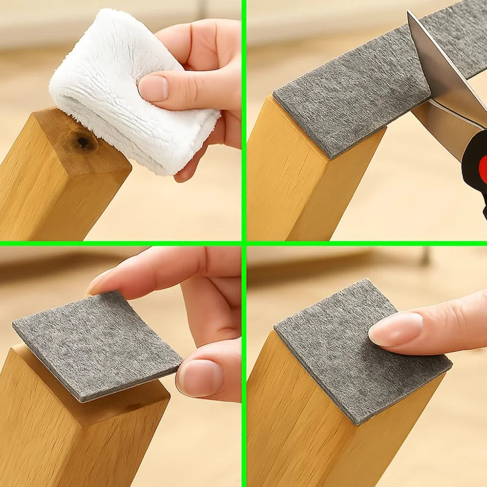 Bertoni Taśma filcowa samoprzylepna 2 cm × 1,5 m – szara, grubość 4 mm, 350 g/m² – mocna taśma ochronna z filcu do mebli, podłóg, drzwi i prac tapicerskich