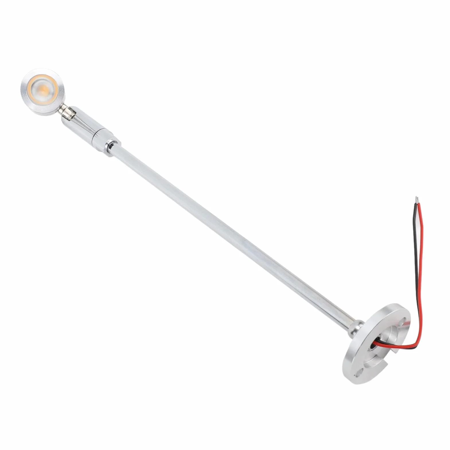 Haofy Mini Reflektor LED 12 V do Montażu na Słupie z regulowaną głowicą do Oświetlenia Skupionego Nadaje się do Gablot, Lad z biżuterią, Eksponatów Muzealnych (Światło sieciowe)