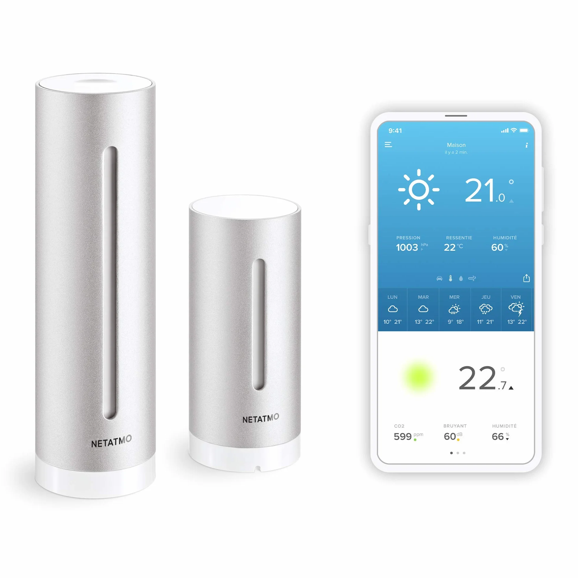 Netatmo Stacja Pogodowa Bezprzewodowy Czujnik Zewnętrzny NWS01-EU Odnowiona