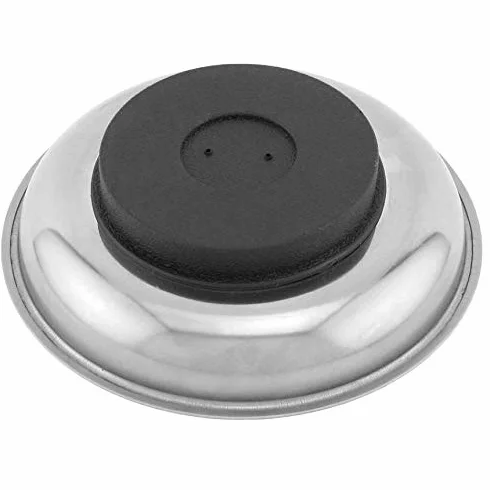 Edward Tools Okrągła taca magnetyczna 15 cm - magnetyczna taca na części na śruby, nakrętki, śruby, małe narzędzia, idealna dla mechaników, DIY, wytrzymała stal nierdzewna, magnes o dodatkowej wytrzymałości