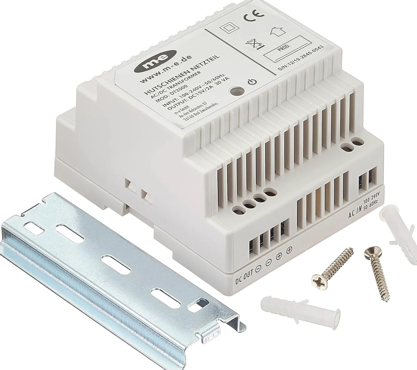 m-e Elektroniczny zasilacz na szynę DIN DT-2000