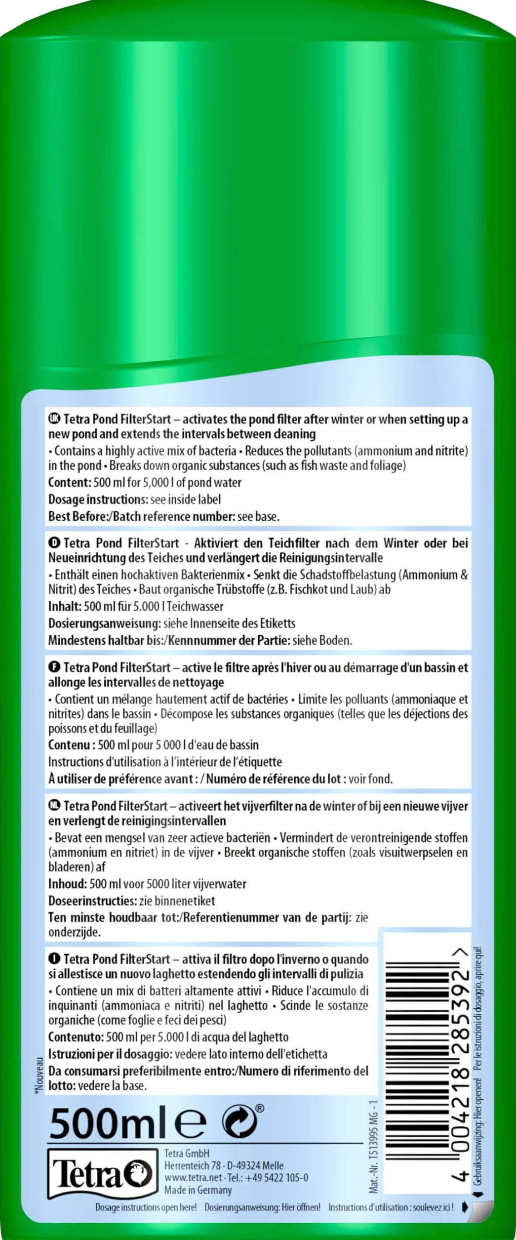 Tetra Pond FilterStart 500 ml