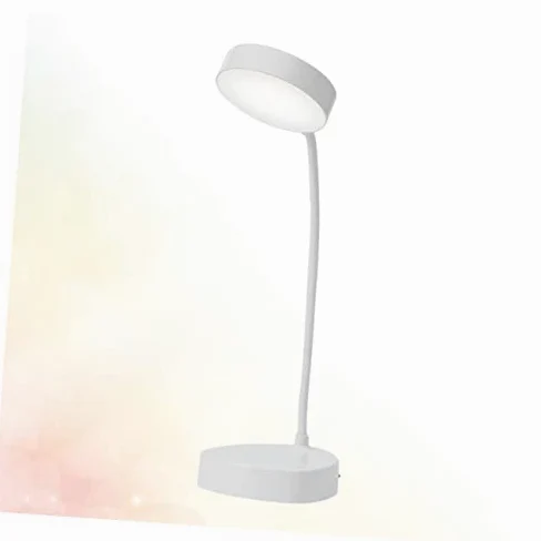 Akumulatorowa lampa biurkowa LED, ściemniana i składana, troszcząca się o oczy lampka na gęsia szyja, do czytania, biura i sypialni, przenośna, elastyczna lampka nocna (biała)