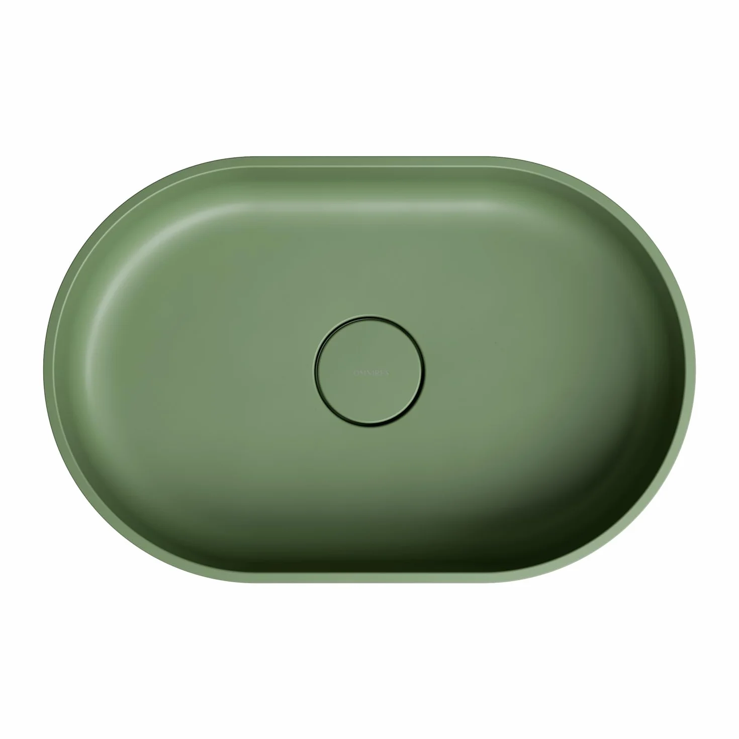 Omnires Zlewozmywak łazienkowy z kompozytu OVO M+ -Olive-OVOUNOL, zielony