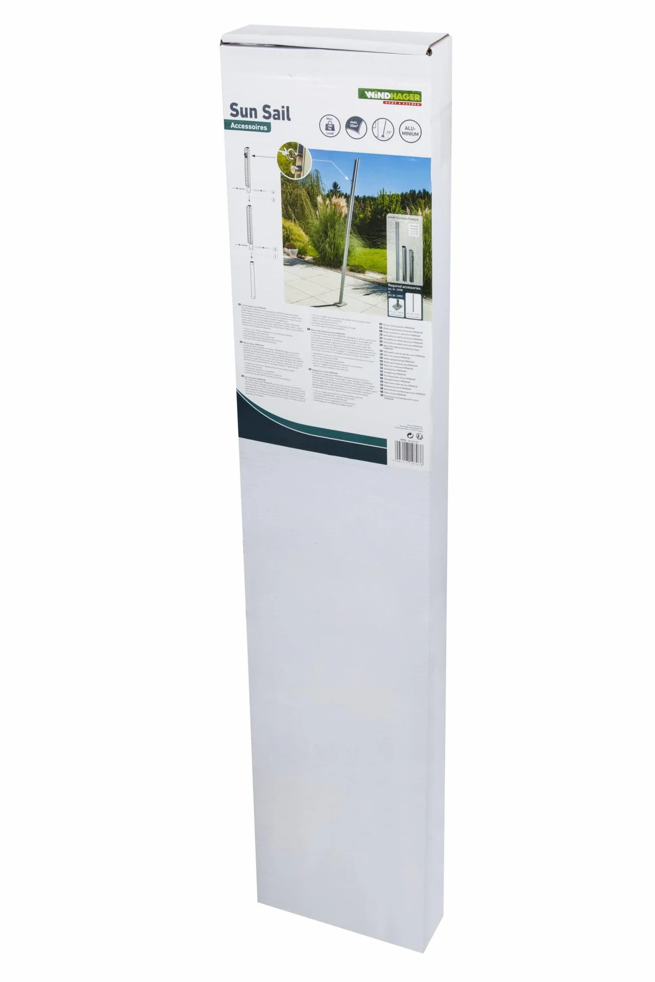 Windhager słupek przeciwsłoneczny stalowy z regulacją wysokości 242,5 cm