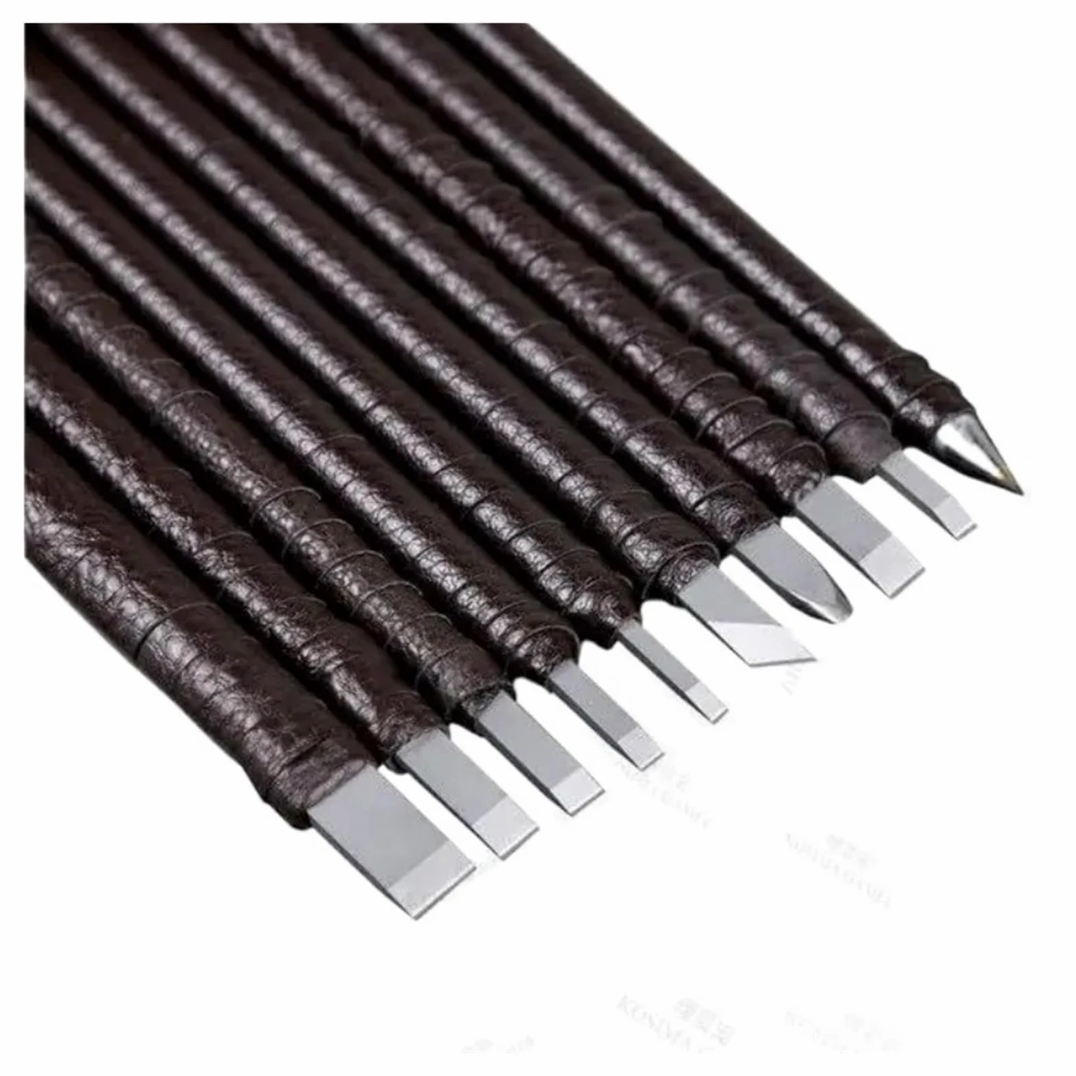 8/10 Sztuk Zestaw Do Rzeźbienia Ze Stali Wolframowej Narzędzia Kamienne Dłuta Obróbki Drewna I Projektów Rękodzielniczych DIY(10PCS)