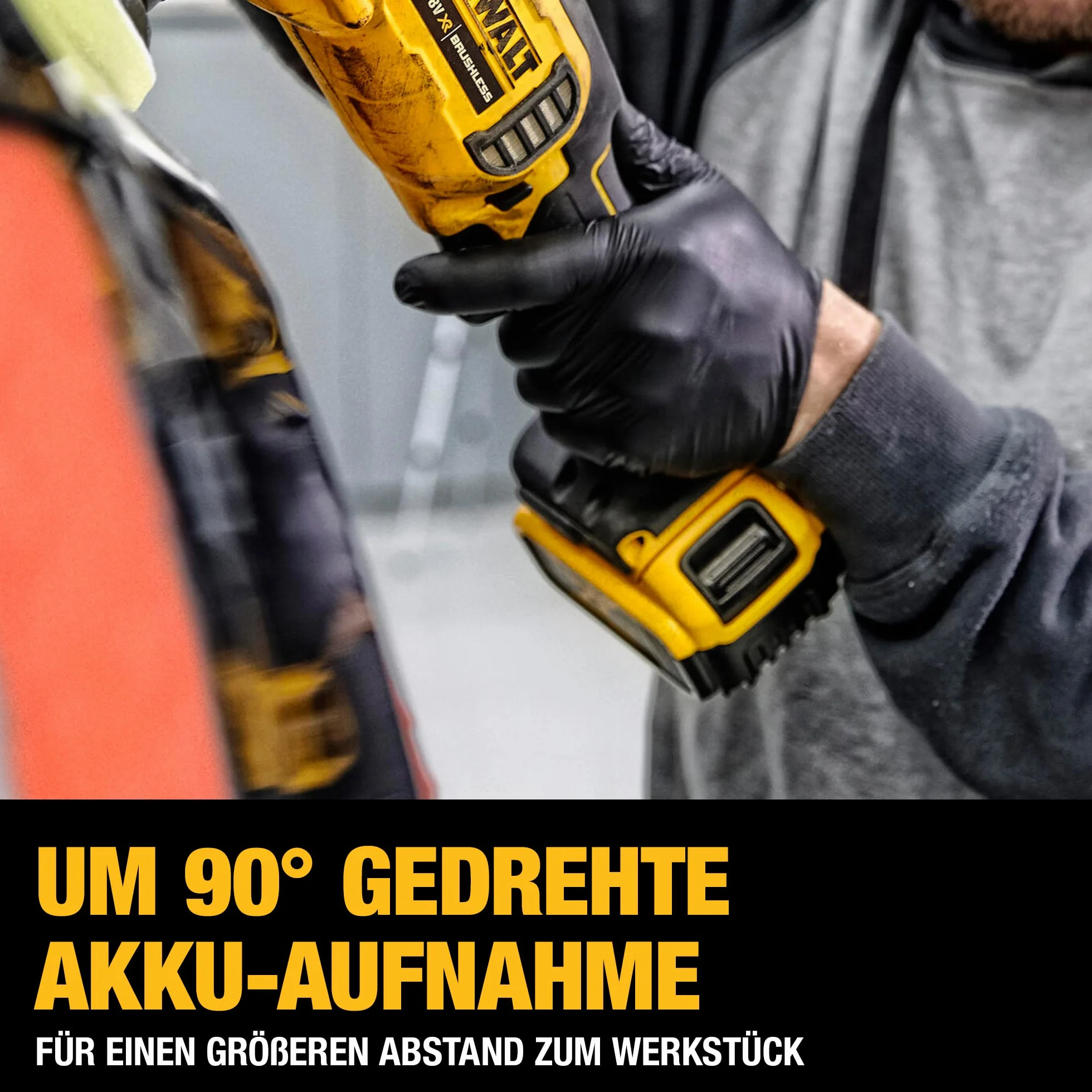 Polerka Mimośrodowa Aku 18V 125mm Wersja Body DeWalt ŻÓŁTY