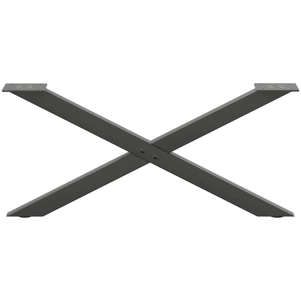 Nogi stolika kawowego X 2 sztuki antracyt 70 x 30-31 cm stal | Wstępnie wywiercony wspornik, w zestawie śruby, regulowane nóżki, nowoczesny geometryczny design