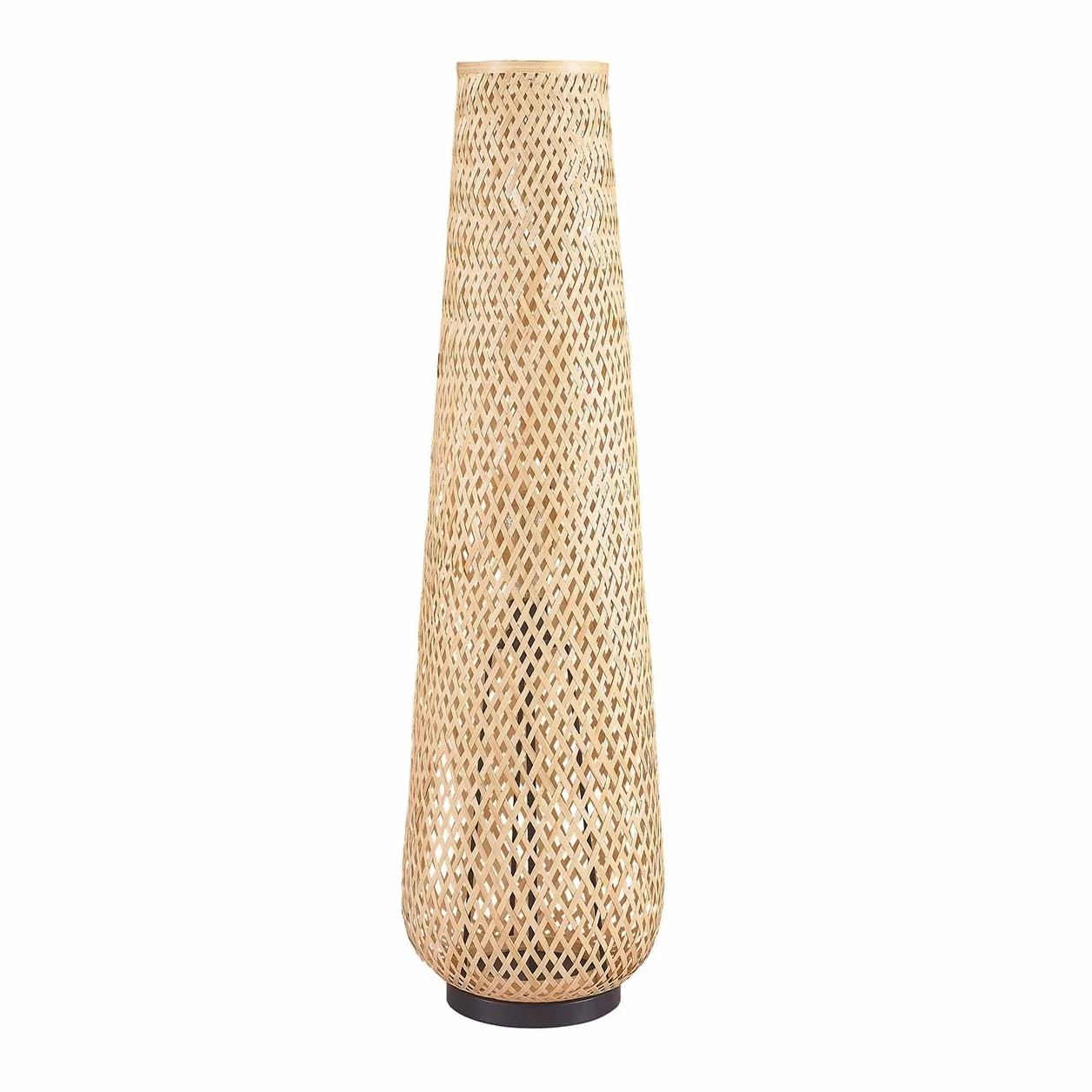 Goldlux Lampa Podłogowa Sanico ZANZIBAR 1xE27 Naturalna Beżowa w Stylu Boho IP20 Metal Bambus - 330130