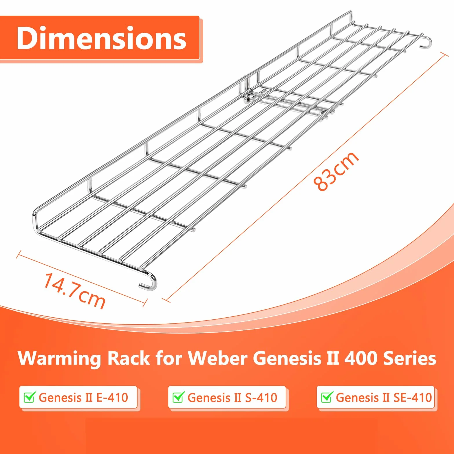 Ruszt do podgrzewania ze stali nierdzewnej do grilla gazowego Weber Genesis II 400
