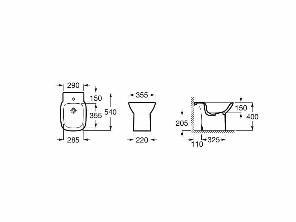 Roca A355994000 bidet z porcelany