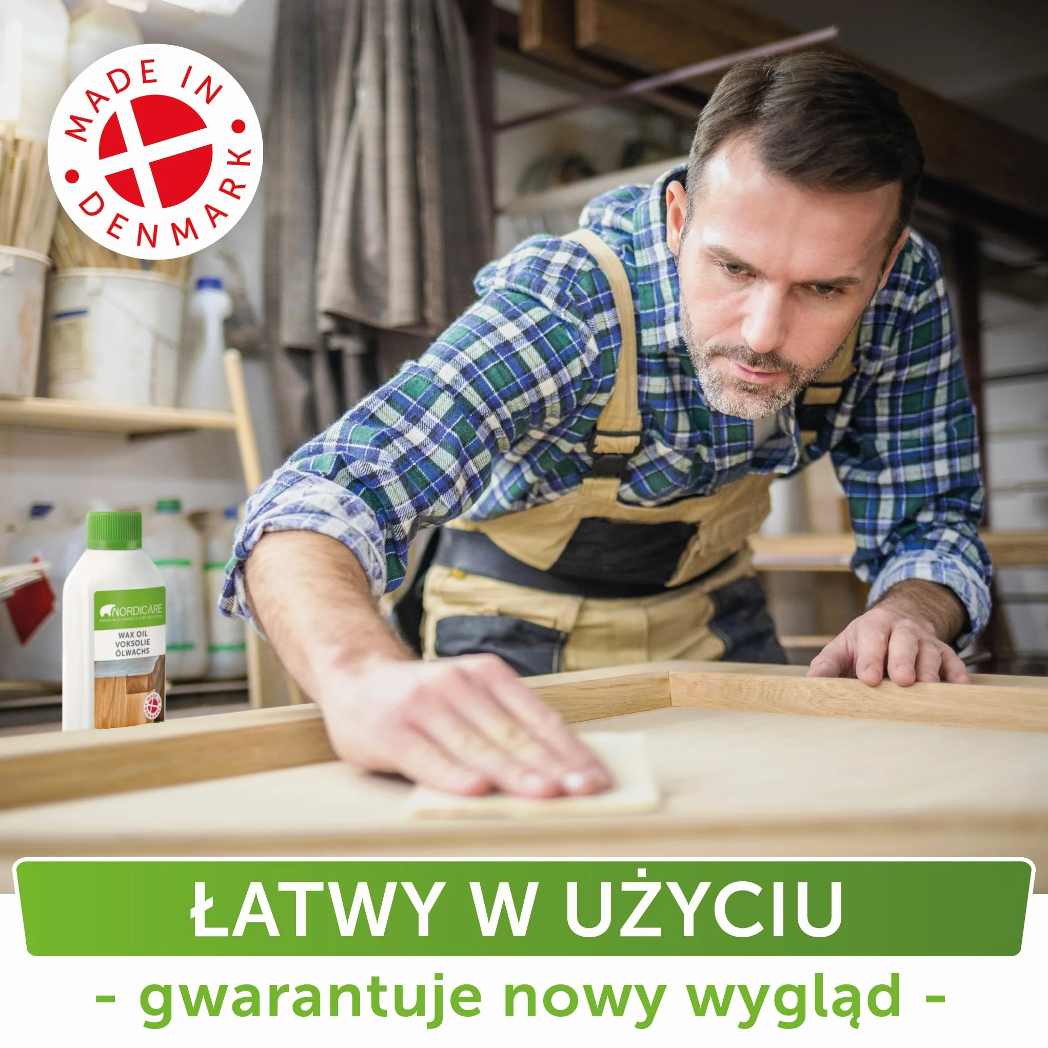 Nordicare Wosk Twardy Olejny [500ml] bezbarwny do pielęgnacji drewna I Wood Wax bezbarwny olej do różnych rodzajów drewna I Wosk olejny do drewna, Wosk olejny do drewna, olej do pielęgnacji drewna…