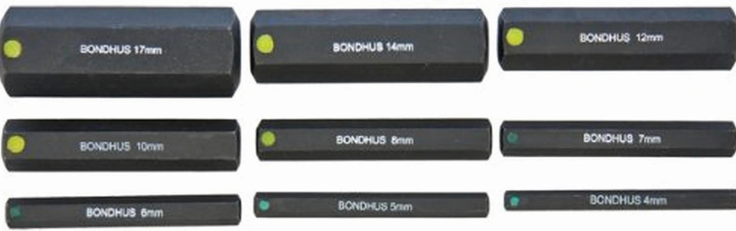 Bondhus 33298 PHX9M-2 zestaw wtyków 9 szt. metrycznych 5 cm, wielokolorowa, jeden rozmiar
