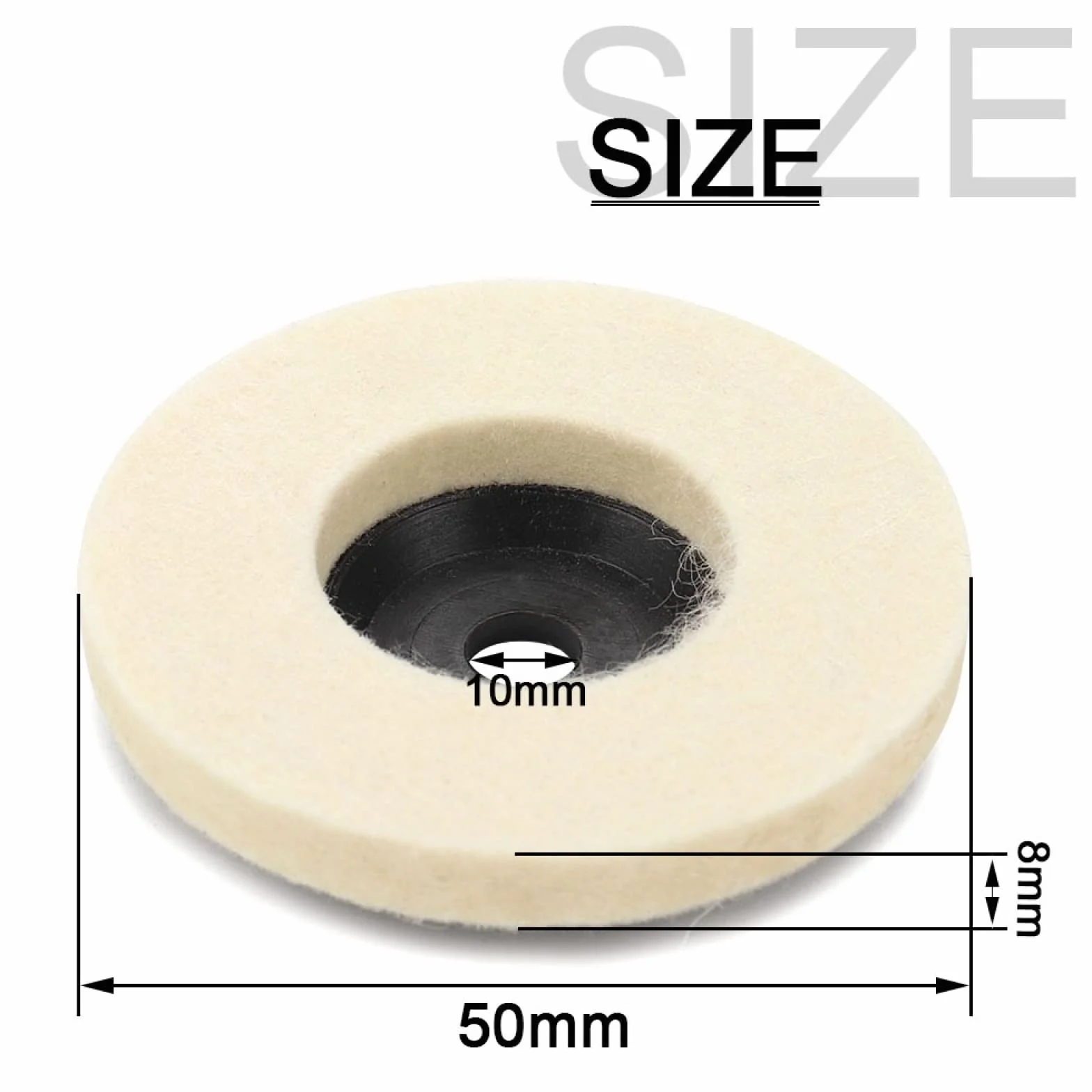50 mm/75 mm wełniane koła polerskie, podkładki polerskie, szlifierka kątowa, filcowa tarcza polerska, do metalu, marmuru, szkła, ceramiki, 10 szt., 5 cm