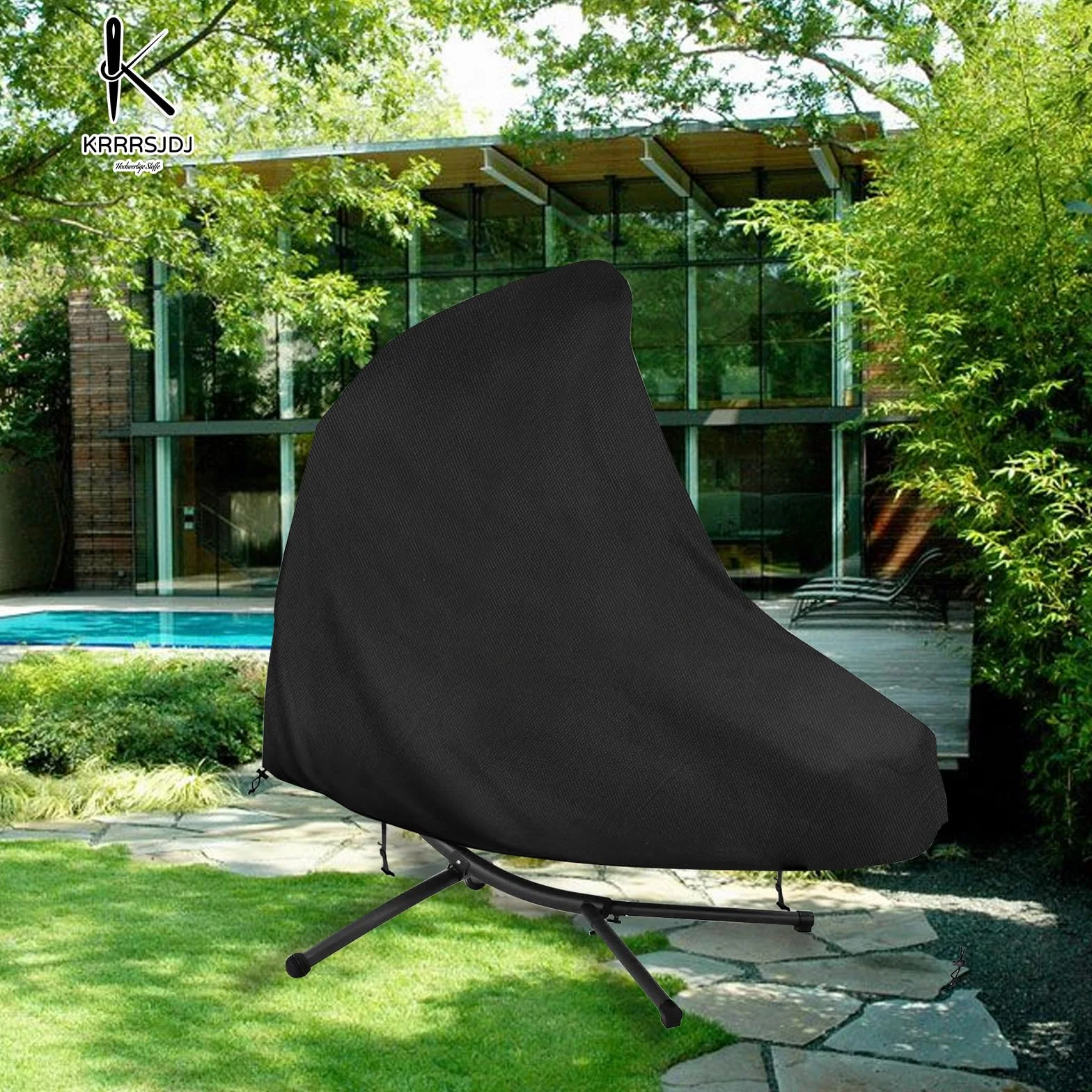 Pokrowiec na wiszący leżak Oxford 420D wodoodporny 200x120x200 cm czarny