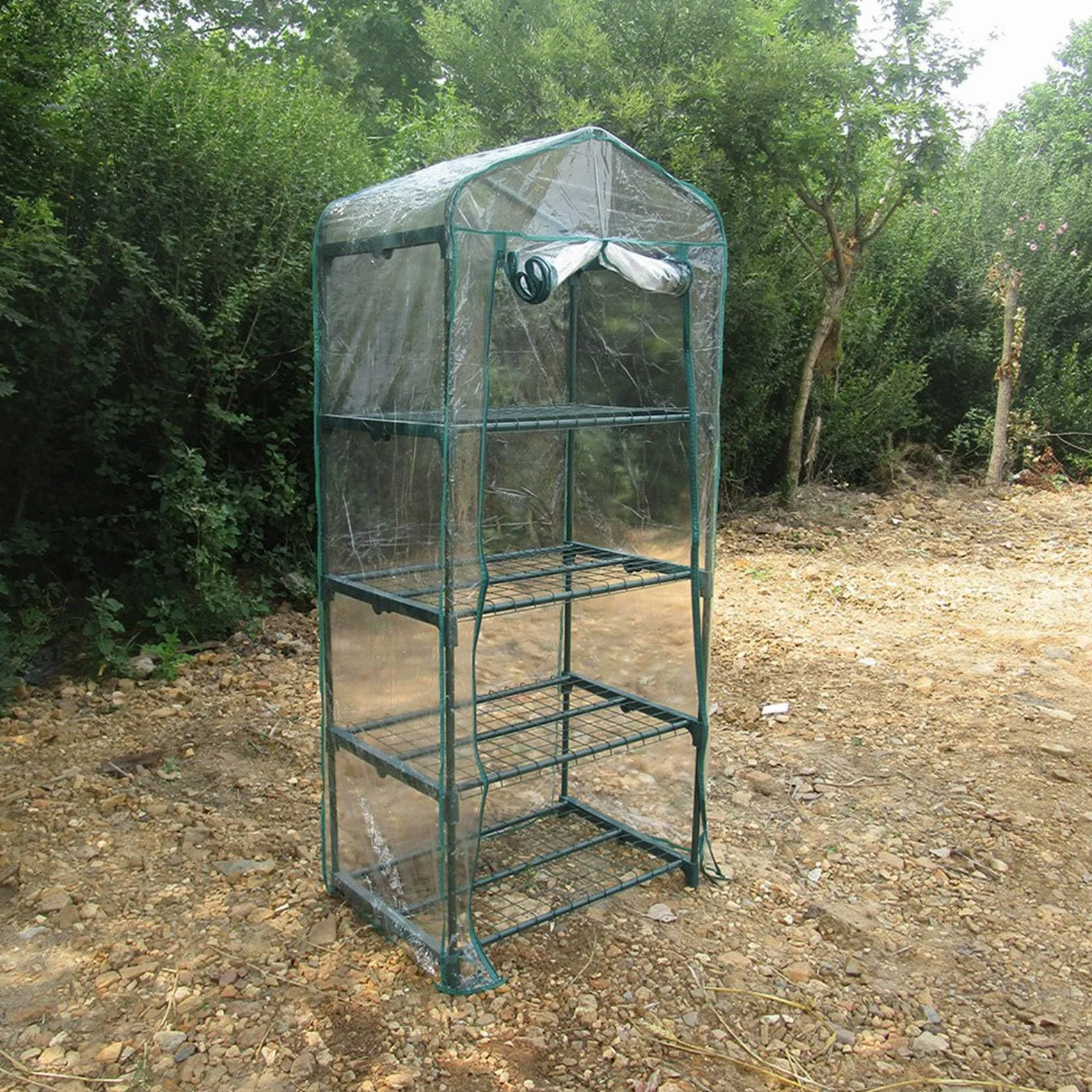 Mini Szklarnia Ogrodowa, materiał PVC, Wodoodporna i Odporna na Promieniowanie Osłona dla Roślin, 69x49x160cm Idealna do Ogrodnictwa Wewnątrz i na Zewnątrz