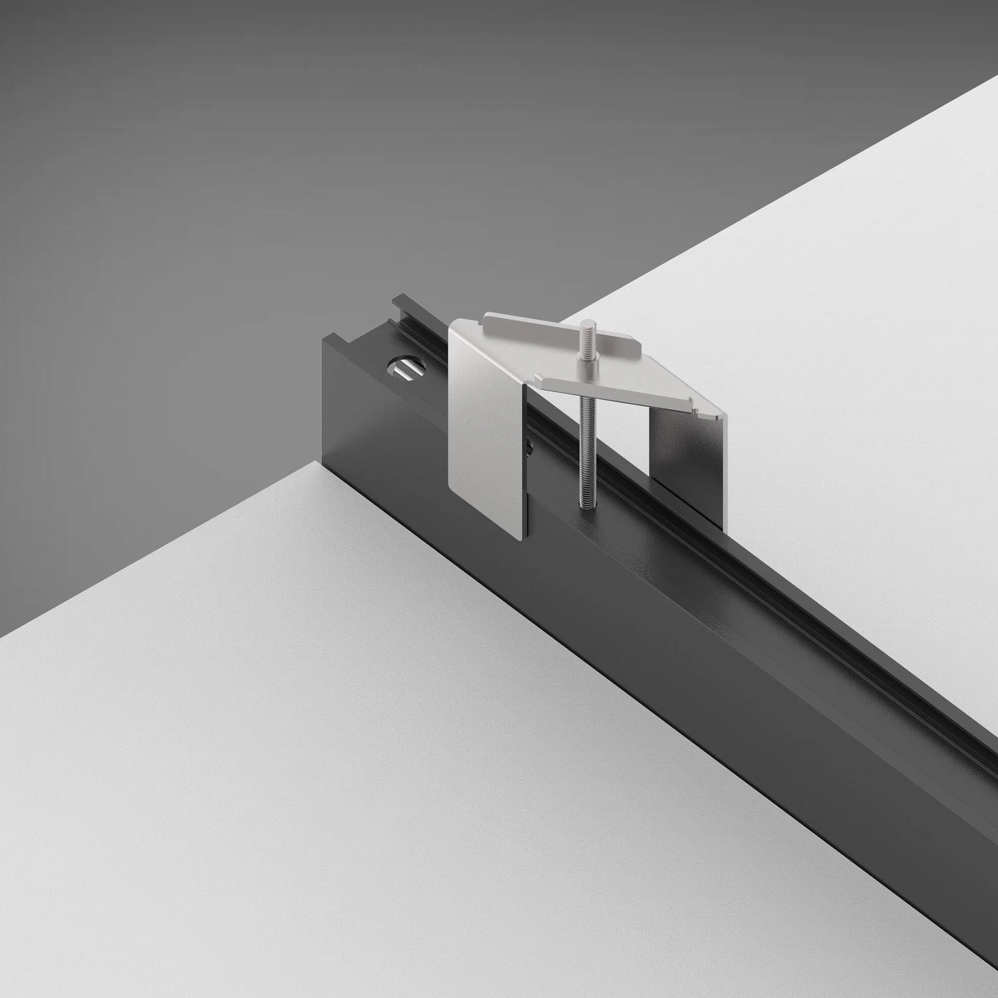 IDEAL LUX EGO PROFILE RECESSED TRIM system oświetlenia szynowego 2000 mm BK, system szynowy, oświetlenie modułowe, urządzenie szynowe, 200x4h5 cm, czarny