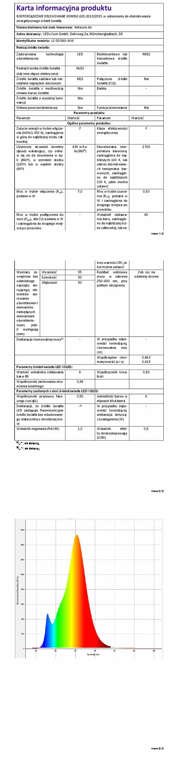 ledscom.de Reflektor ogrodowy LED MIBU z szpikulcem do montażu na zewnątrz, stal nierdzewna, wraz z żarówką GU10 6,826W 630lm 100° ciepło-biały